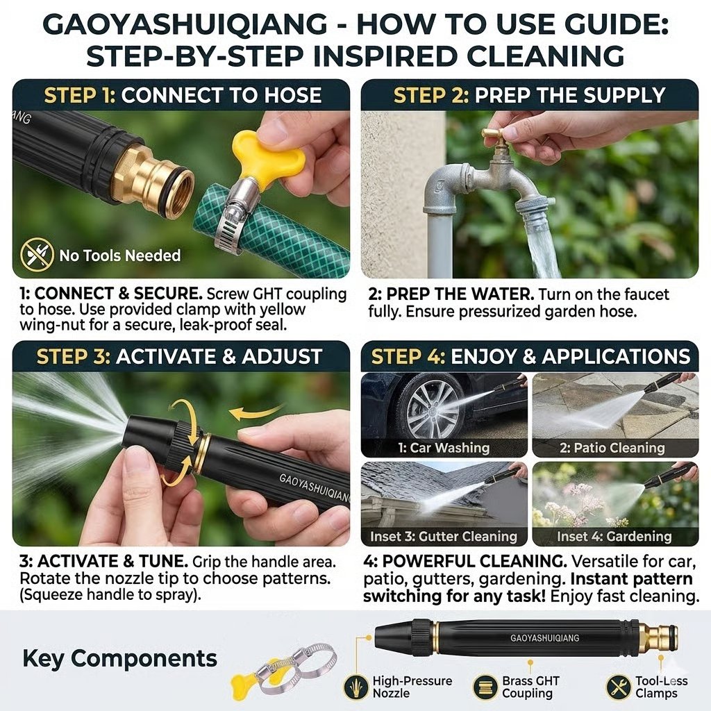 🔥High-Pressure Water Spray Gun – Multi-Use Cleaning Tool for Car, Garden & Home 💦