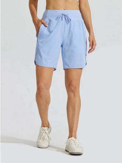 ⏰Hot Sale Women's Active 7 Inseam Athletic Long Running High Wasistband Shorts