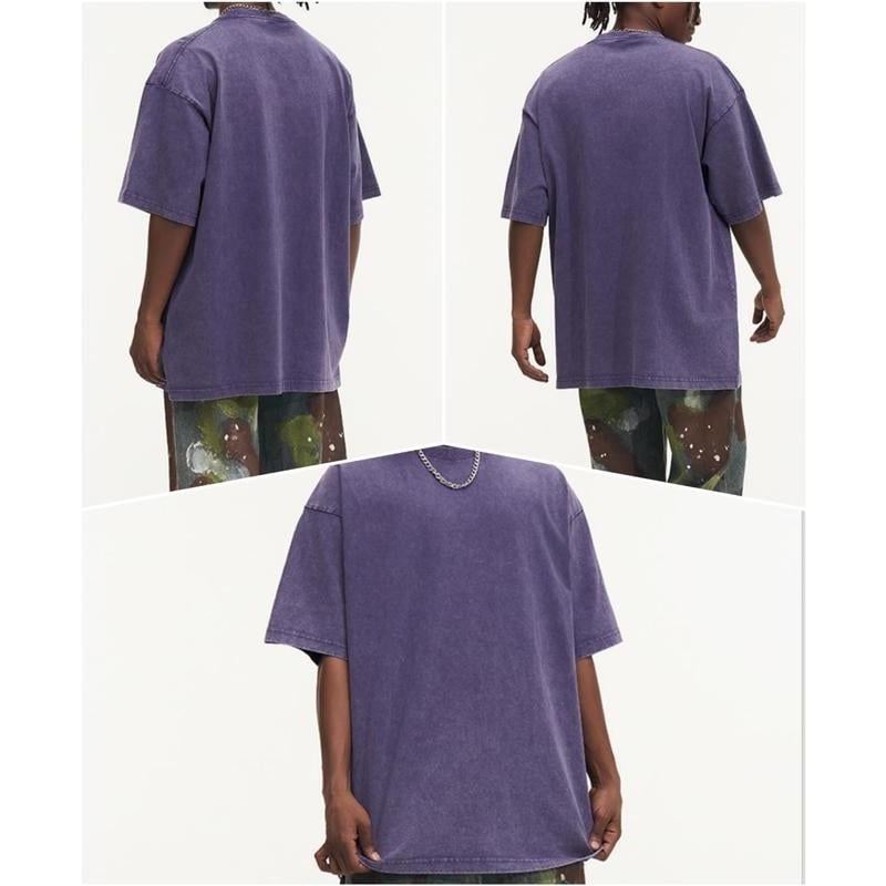 ⚡Hot Sales🔥4 Pack Oversized Tshirts for Men Gym Vintage Heavyweight T Shirts Cotton Workout Acid Wash Baggy Tees