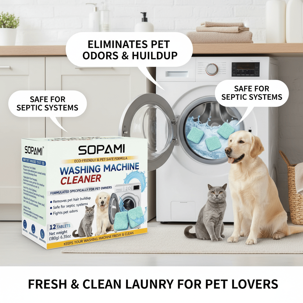 ⚡50K+ SOLD!🔥🔥SOPAMI Eco-Friendly Washing Machine Cleaner Fights Pet Odors