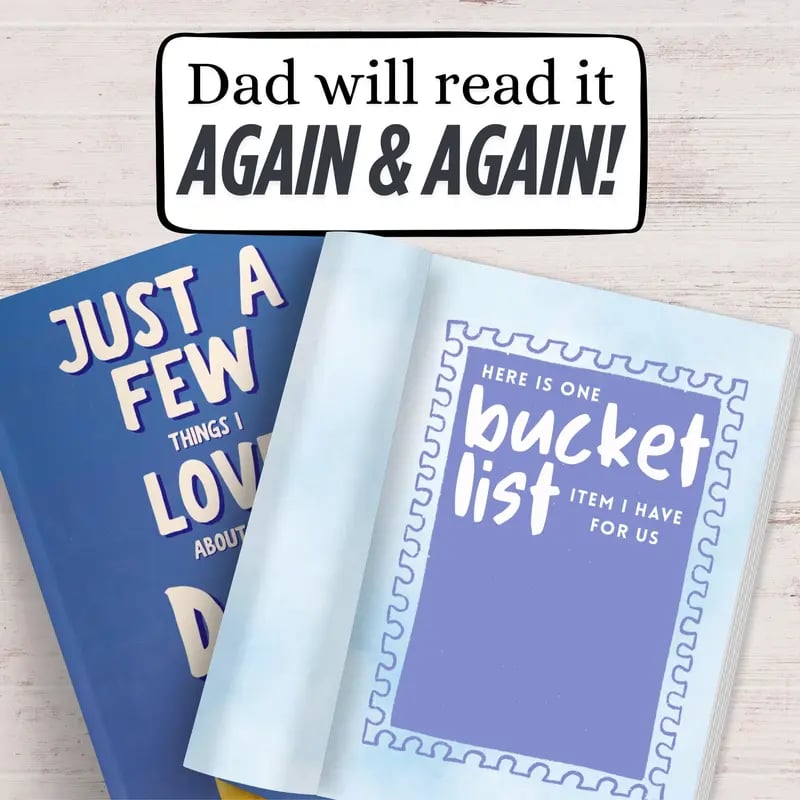 Just A Few Things I Love About You Dad Personalized Gift for Dad Father's Day Gift Fill In The Blank Memory Book Gift Idea For Dad
