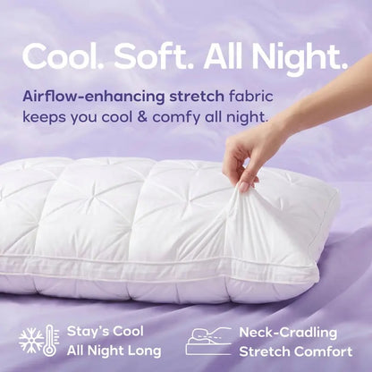 Mellow Sleep Ploof Pillow | Extra-Fluffy, Never-Flat Cloud Pillow – Neck Support for Side, Back & Stomach Sleepers🌙✨