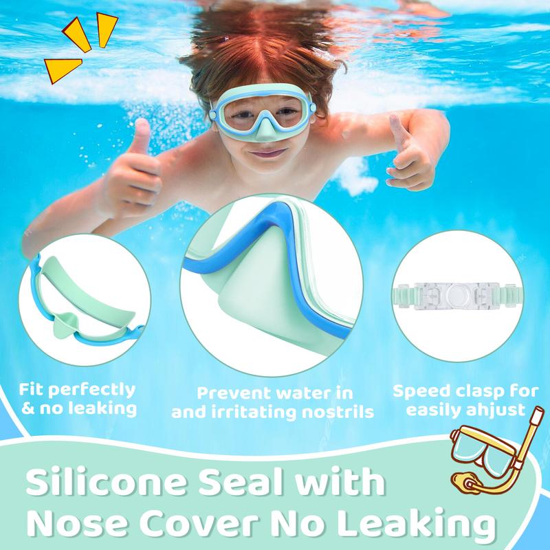 Buy 1 Get 1 Free🏊‍♀️-HD children's large frame waterproof and anti-fog swimming goggles