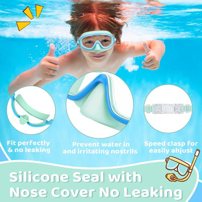 Buy 1 Get 1 Free🏊‍♀️-HD children's large frame waterproof and anti-fog swimming goggles