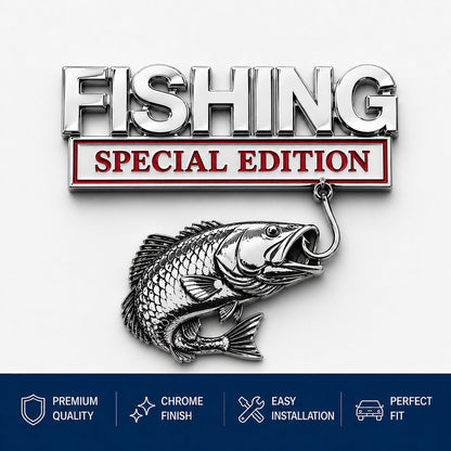 🔥 🎣 Fishing Special Edition™ Premium 3D Metal Vehicle Emblem Badge