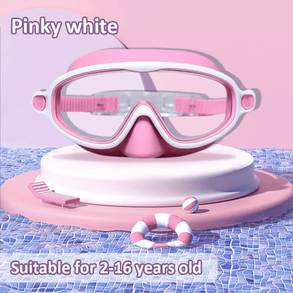 Buy 1 Get 1 Free🏊‍♀️-HD children's large frame waterproof and anti-fog swimming goggles