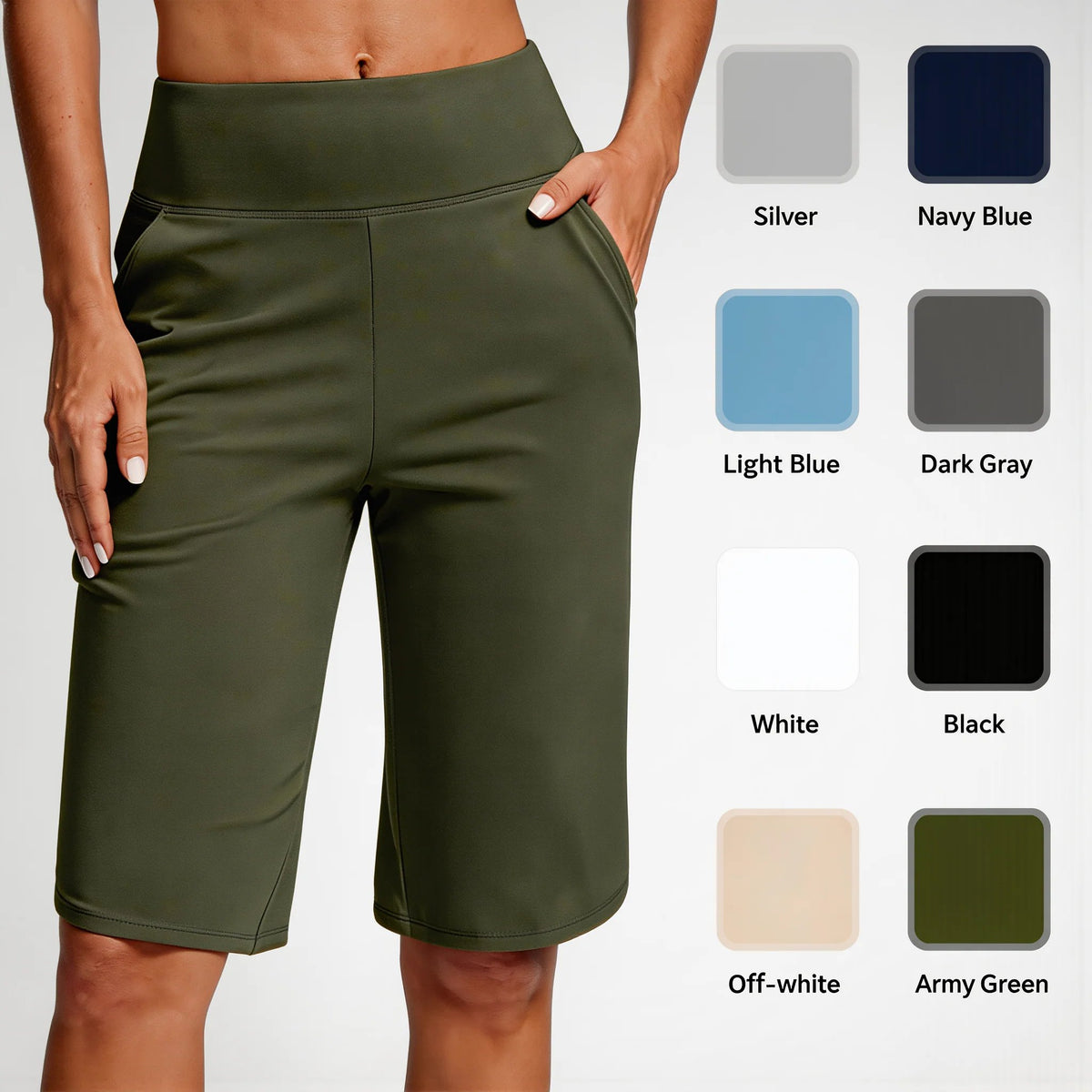 🔥Women's High-Waist Yoga Shorts with Pockets